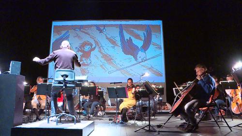 Une BD illustre, en direct, la 40e symphonie de Mozart jouée par l'orchestre national de Picardie