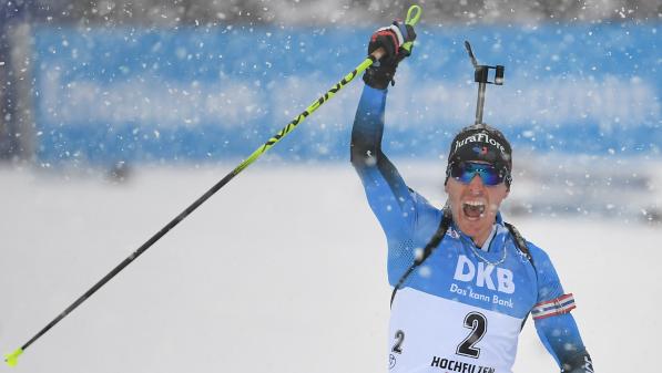 Biathlon : la France fait le doublé... Quentin Fillon Maillet remporte la poursuite devant Émilien Jacquelin