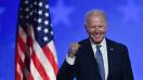 Joe Biden s'exprime depuis le Chase Center de Wilmington (Delaware, Etats-Unis) au lendemain de l'élection présidentielle, le 4 novembre 2020.