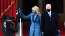 Joe Biden et sa femme Jill arrivent à l'investiture au Capitole, le 20 janvier 2021.