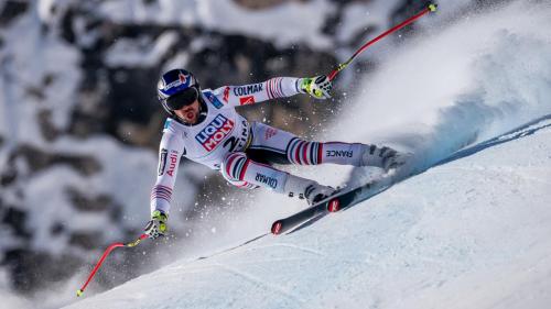 VIDEO. Ski : la grosse frayeur et la figure acrobatique du Français Maxence Muzaton lors de la descente de Cortina d'Ampezzo