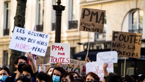 Loi de bioéthique : des centaines de manifestants devant l'Assemblée nationale contre une extension de la PMA 