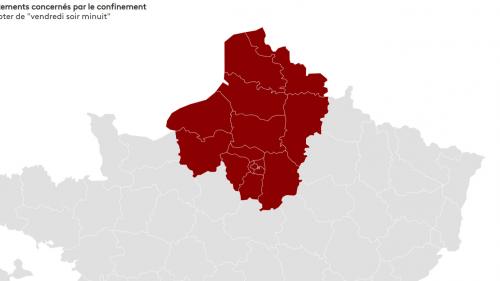 CARTE. Covid-19 : voici les 16 départements concernés par le confinement pour quatre semaines