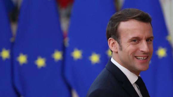 Il Presidente della Repubblica Emmanuel Macron al Consiglio Europeo di Bruxelles (Belgio), 20 febbraio 2020.