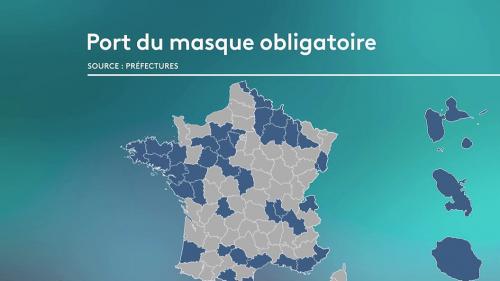 Covid-19 : 41 départements rendent obligatoire le port du masque