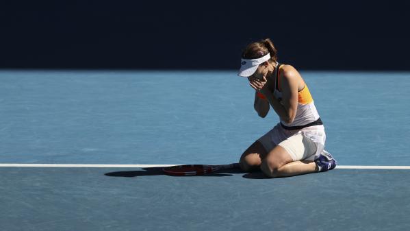 Alizé Cornet en quart de finale de l'Open d'Australie, 