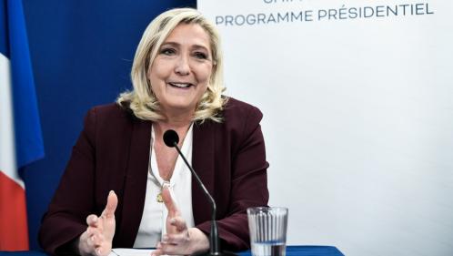 Présidentielle 2022 : Marine Le Pen défend un projet 