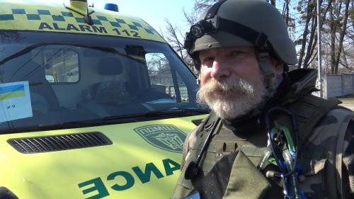 REPORTAGE. A Irpin, ce médecin ukrainien venu de Corse rêve d'une ambulance blindée : 