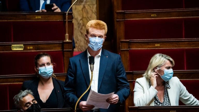 Le député insoumis&nbsp;Adrien Quatennens à l\'Assemblée nationale, le 13 juillet 2021, à Paris.