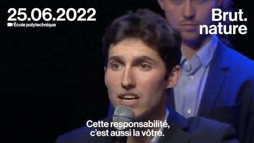 VIDEO. Le discours des étudiants de l'École Polytechnique sur l'impact écologique de leur industrie