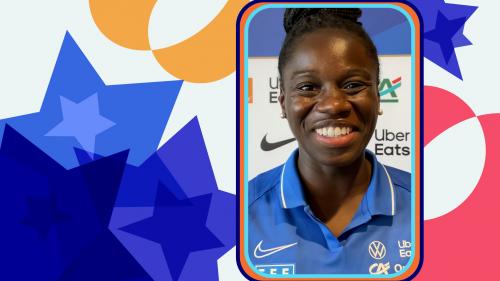 Étoiles bleues : Griedge Mbock, l'infatigable défenseuse qui rêve de dribbles parfaits