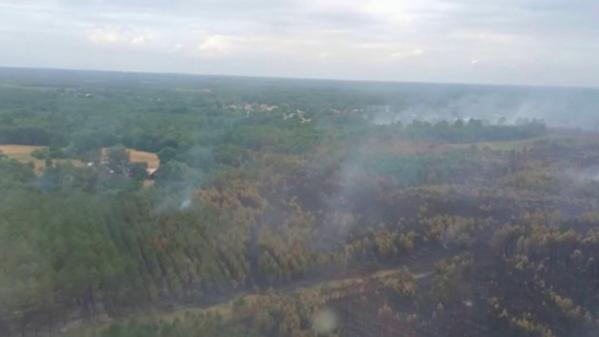 Incendies en Gironde : le feu toujours pas fixé, mais moins menaçant