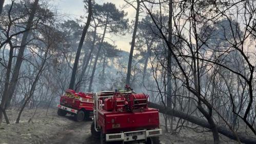 Incendies en Gironde : des feux non maîtrisés mais une progression ralentie