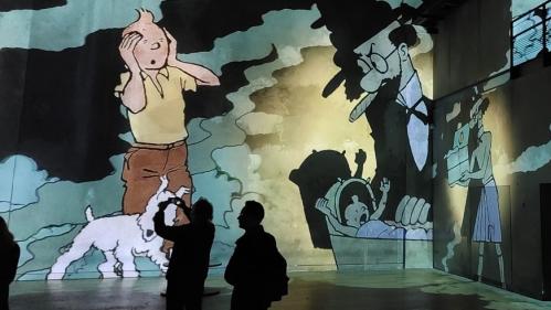 Mille sabords ! Une exposition immersive dans l'univers de Tintin à l'Atelier des Lumières, à Paris