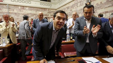 &nbsp; (Alexis Tsipras au Parlement grec le 10 juillet avant la discussion sur ses propositions © Reuters/Jean-Paul Pelissier)