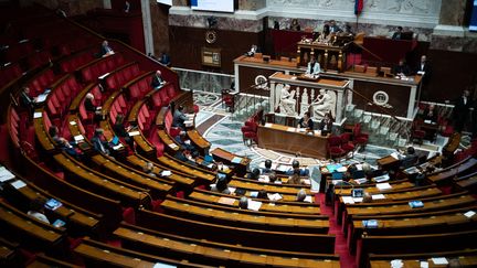 Le projet de loi de financement de la sécurité sociale pour 2024 à l'Assemblée nationale française le 24 octobre 2023. (ALEXIS SCIARD / MAXPPP)