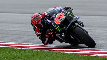 Le Français et champion du monde en titre de MotoGP, Fabio Quartararo, à l'occasion du Grand Prix de Malaisie, à Sepang, le 23 octobre 2022. (MOHD RASFAN / AFP)