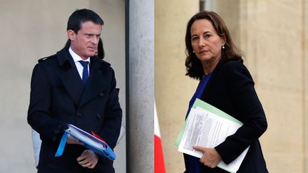 &nbsp; (Tensions entre Manuel Valls et Ségolène Royal © Reuters/Charles Platiau-Philippe Wojazer)