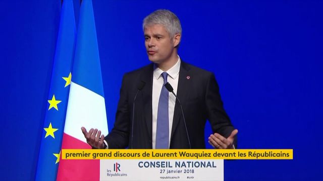 Républicains : "Mon devoir est systématiquement de tendre la main. (...) Je ne cherche pas à retenir ceux ne veulent pas rester dans notre famille politique", affirme d'emblée Laurent Wauquiez