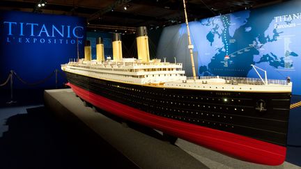 Une maquette du Titanic exposée à Genève, en Suisse, en 2014. Photo d'illustration. (GR?GORY YETCHMENIZA / MAXPPP)