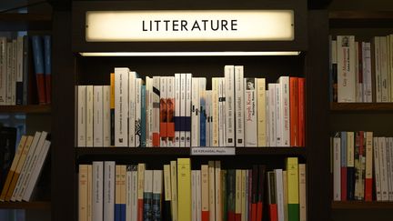 Des rayonnages dans une librairie. (DAMIEN MEYER / AFP)