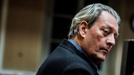 L'écrivain américain Paul Auster&nbsp;à&nbsp;Lyon en janvier 2018. (JEFF PACHOUD / AFP)