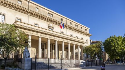 Le tribunal d'Aix-en-Provence (Bouches-du-Rhône), le 24 août 2020. (CAVALIER MICHEL / HEMIS.FR / AFP)