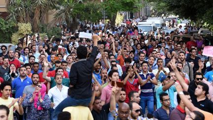 Le régime égyptien a réprimé les manifestants, le 25 avril 2016. (MOHAMED EL-SHAHED / AFP)