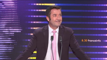 Karl Olive, député Renaissance des Yvelines était l'invité du 8h30 franceinfo, vendredi 29 décembre 2023. (FRANCEINFO / RADIOFRANCE)