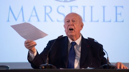 L'ancien maire de Marseille, Jean-Claude Gaudin, le 10 janvier 2020. (CHRISTOPHE SIMON / AFP)