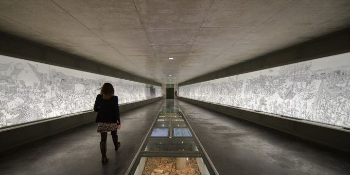 La fresque de Joe Sacco au musée de Thiepval , consacré à la bataille de la Somme
 (DENIS CHARLET / AFP)