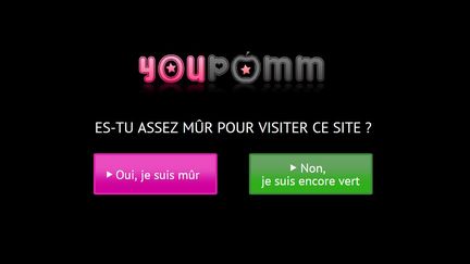 Capture d'&eacute;cran de Youpomm.com, site promotionnel de la marque Oasis reprenant les codes du site pornographique Youporn. (YOUPOMM.COM / FRANCETV INFO)