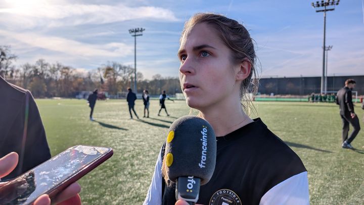 Valentine, joueuse de Nîmes (D3) et utilisatrice de Footsider. Novembre 2024 (JULIEN FROMENT / RADIO FRANCE)