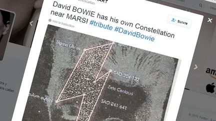 &nbsp; (David Bowie est désormais aussi le nom d'une constellation ? Non, pas vraiment © Capture d'écran Twitter)