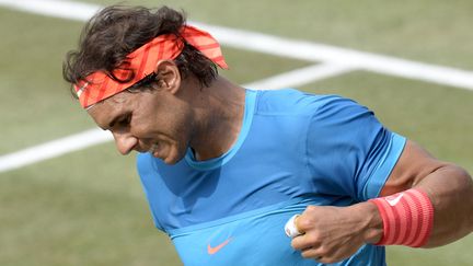 Rafael Nadal a conclu par un troisième set beaucoup plus convaincant que les deux premiers (THOMAS KIENZLE / AFP)