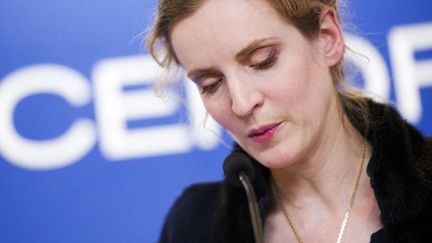 Nathalie Kosciusko-Morizet, au QG de campagne de Nicolas Sarkozy, le 7 mars (LIONEL BONAVENTURE / AFP)