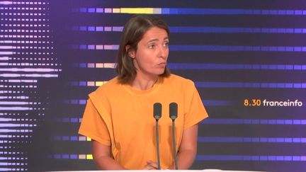 Sophie Binet, secrétaire générale de la CGT, sur franceinfo le 29 août 2024. (FRANCEINFO / RADIO FRANCE)