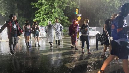 Des centaines de personnes ont été priées de quitter Central Park, à New York (Etats-Unis),&nbsp;lors d'un concert, le 21 août 2021.&nbsp; (TAYFUN COSKUN / ANADOLU AGENCY / AFP)