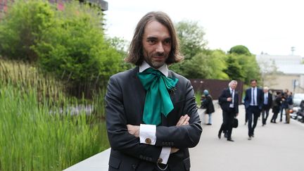 Cédric Villani, à Paris, le 13 mai 2017. (CHARLY TRIBALLEAU / AFP)