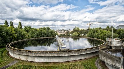 La station d'épuration de Tougas à Nantes, le 16 septembre 2021. (OLIVIER LANRIVAIN / MAXPPP)