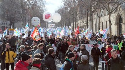 Entre 8.000 et 12.000 manifestants ont défilé samedi 30 janvier 2010 à Paris. (AFP)