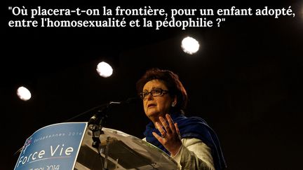 En revanche,&nbsp;cette déclaration extraite de son livre,&nbsp;Le mariage homosexuel, publié en 1998, n'est pas vraiment "gay-friendly". (HENRI COLLOT/SIPA)