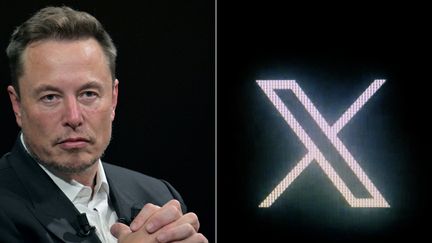 Elon Musk, propriétaire du réseau social X (anciennement Twitter), lors d'un déplacement à Paris le 24 juillet 2023. (ALAIN JOCARD / AFP)