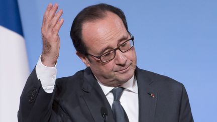 Le président de la Répbulique, François Hollande, lors d'un discours à l'Elysée, le 29 novembre 2016. (IAN LANGSDON/POOL / EPA/POOL)