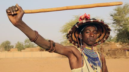 Un Peul de la région de Tahoua dans le sud du Niger. Afrikimages s'y est rendu le 9 décembre 2018. (Photo/Afrikimages)