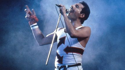 Freddie Mercury en concert en Belgique en 1982
 (Ilpo Musto / Rex Featur/REX/SIPA)