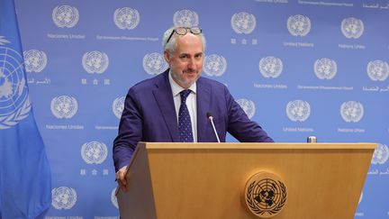 Stéphane Dujarric porte-parole du secrétaire général de l’ONU, le 29 septembre 2020. (LUIZ RAMPELOTTO/EUROPANEWSWIRE / EUROPANEWSWIRE)