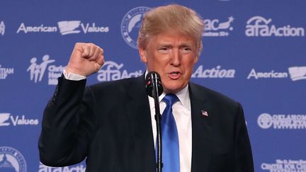 Le président des Etats-Unis, Donald Trump, le 13 octobre 2017 à Washington (Etats-Unis). (MARK WILSON / GETTY IMAGES NORTH AMERICA / AFP)