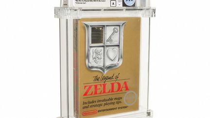 Le jeu vidéo "Zelda", vendu&nbsp;pour 732 000 euros par la maison d'enchères Heritage Auctions le 9 juillet 2021. (HERITAGE AUCTIONS / AFP)