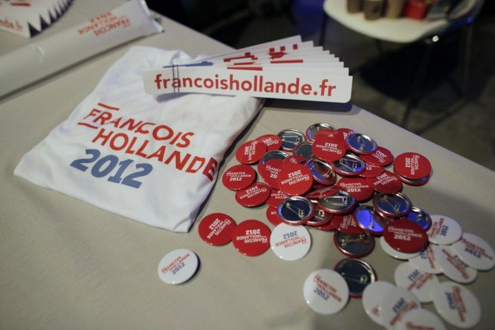 Au meeting de Fran&ccedil;ois Hollande au Bourget (Seine-Saint-Denis), le dimanche 22 janvier 2012. (THOMAS COEX / AFP)